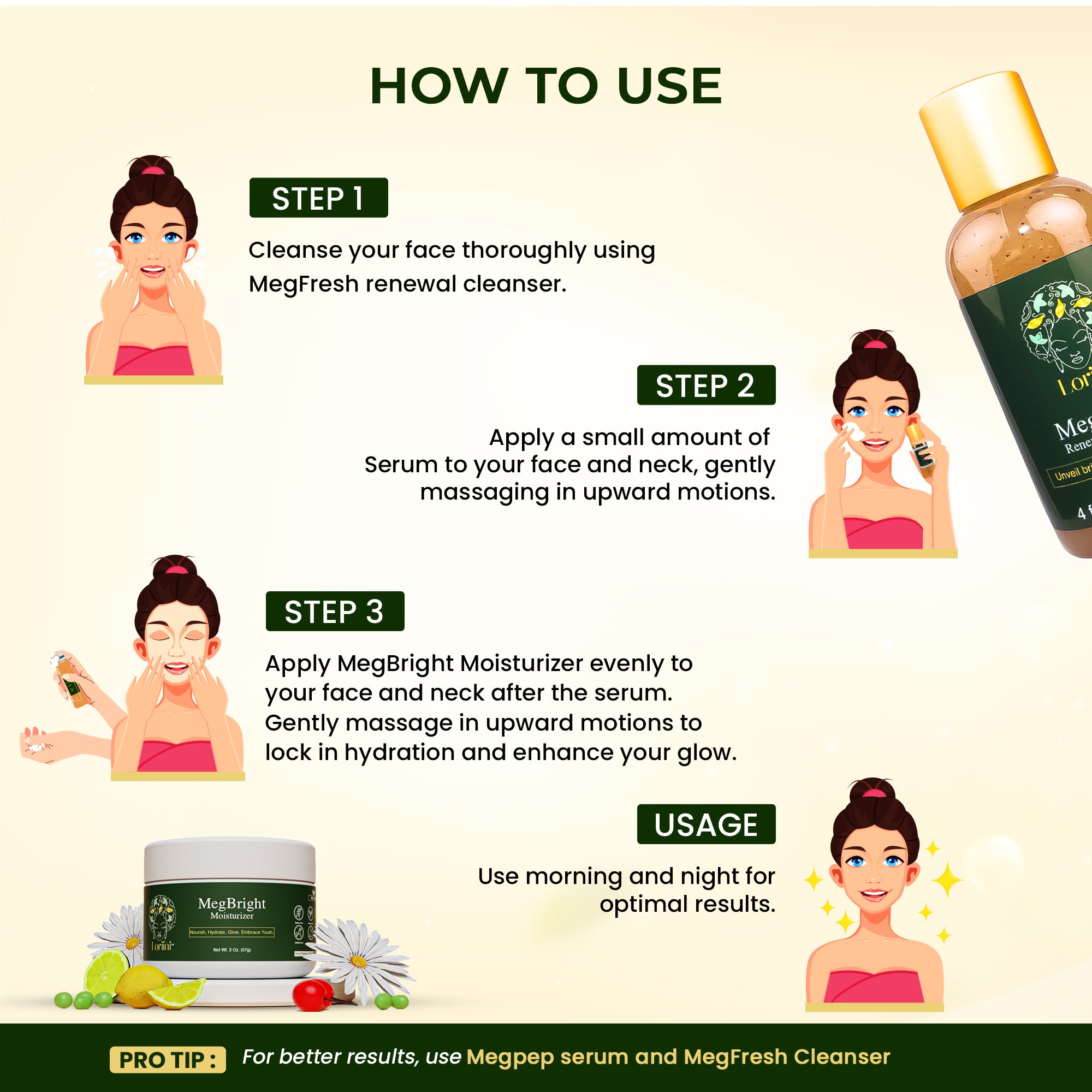 MegBright Moisturizer | Loriini Skincare
